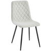 STUHL Leinenoptik Beige  - Beige/Schwarz, Design, Textil/Metall (45/87/55cm) - Ti'me