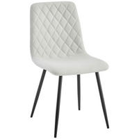 STUHL Leinenoptik Beige  - Beige/Schwarz, Design, Textil/Metall (45/87/55cm) - Ti'me