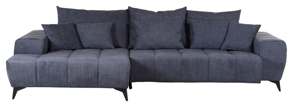 KUTNA GARNITURA tekstil  tamno siva   - tamno siva/crna, Konvencionalno, tekstil/metal (205/300cm) - Carryhome