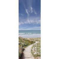 GLASBILD Strand & Meer 30/80 cm  - Sandfarben/Blau, Natur, Glas (30/80cm) - Euroart