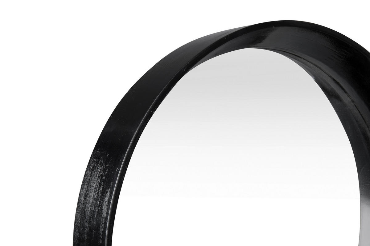 STENSKO OGLEDALO, 40/40/5,6 cm steklo  - črna, Trendi, steklo/leseni material (40/40/5,6cm) - Xora