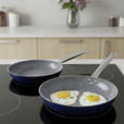 PFANNENSET Aluminium, Edelstahl 2-teilig  - Dunkelblau, Basics, Metall - Homeware Profession.