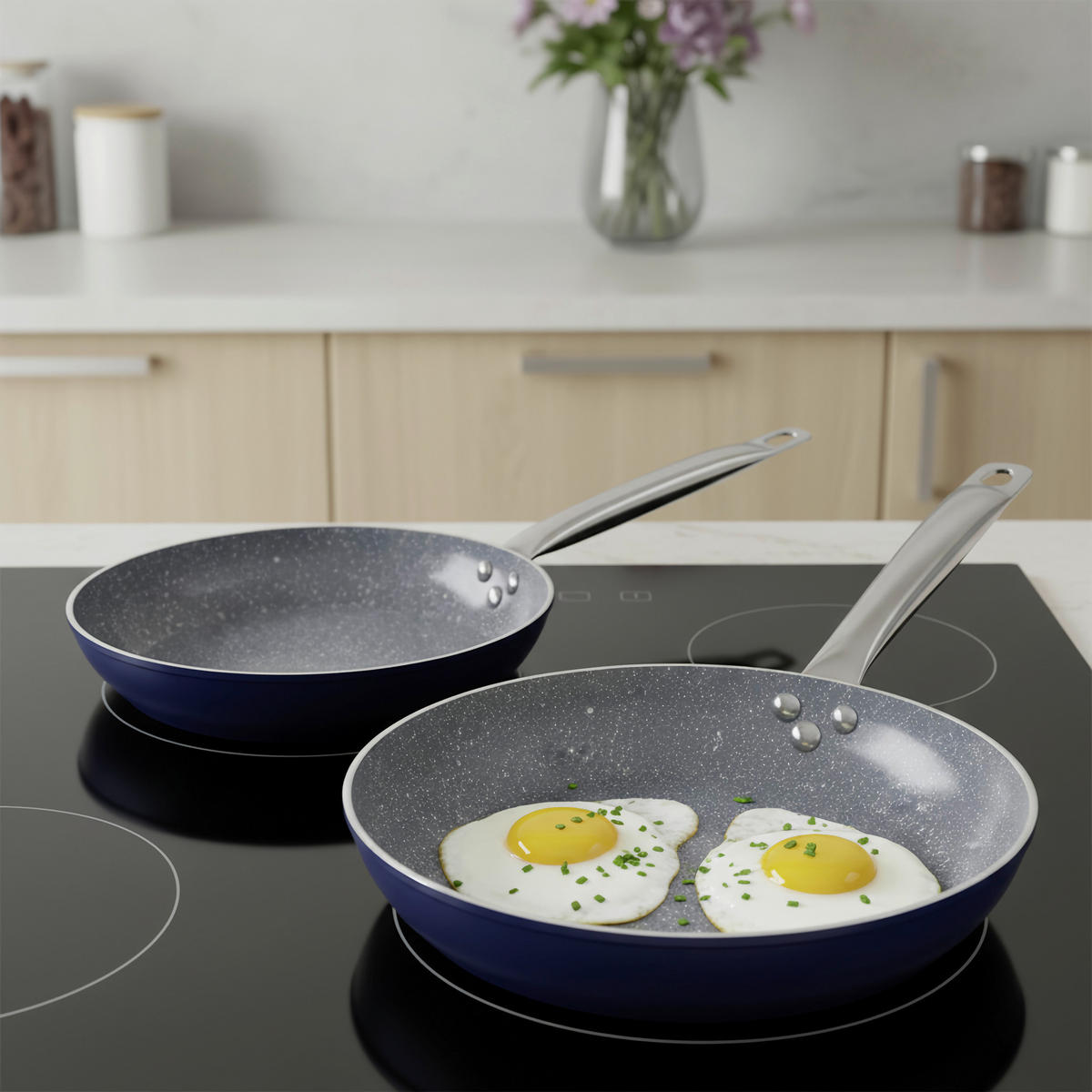 PFANNENSET 2-teilig  - Dunkelblau, Basics, Metall - Homeware Profession.