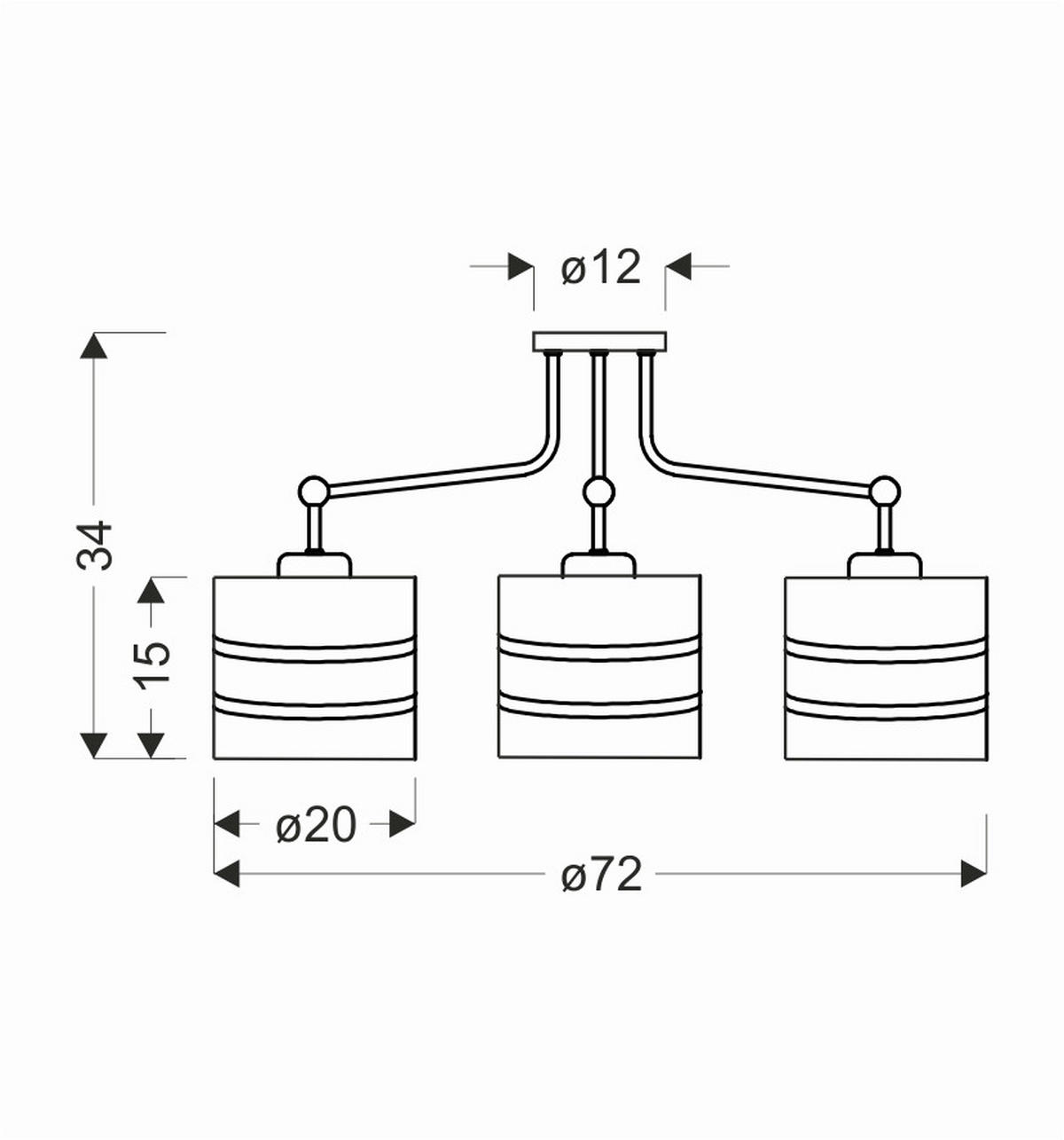 HÄNGELEUCHTE 34/72/72 cm  - Weiß, Basics, Metall (34/72/72cm)