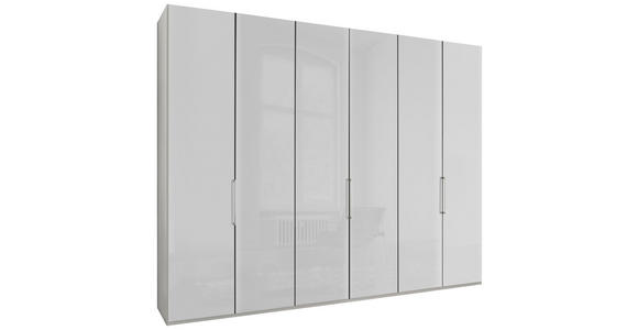 FALTTÜRENSCHRANK in Weiß - Chromfarben/Weiß, KONVENTIONELL, Glas/Holzwerkstoff (300/236/58cm) - Dieter Knoll