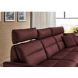ECKSOFA in Echtleder Bordeaux  300/157 cm  - Bordeaux/Schwarz, Design, Leder/Metall (300/157cm) - Dieter Knoll