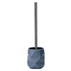 WC-BÜRSTENGARNITUR - Blau/Alufarben, Design, Kunststoff (10,6/39cm) - Kleine Wolke