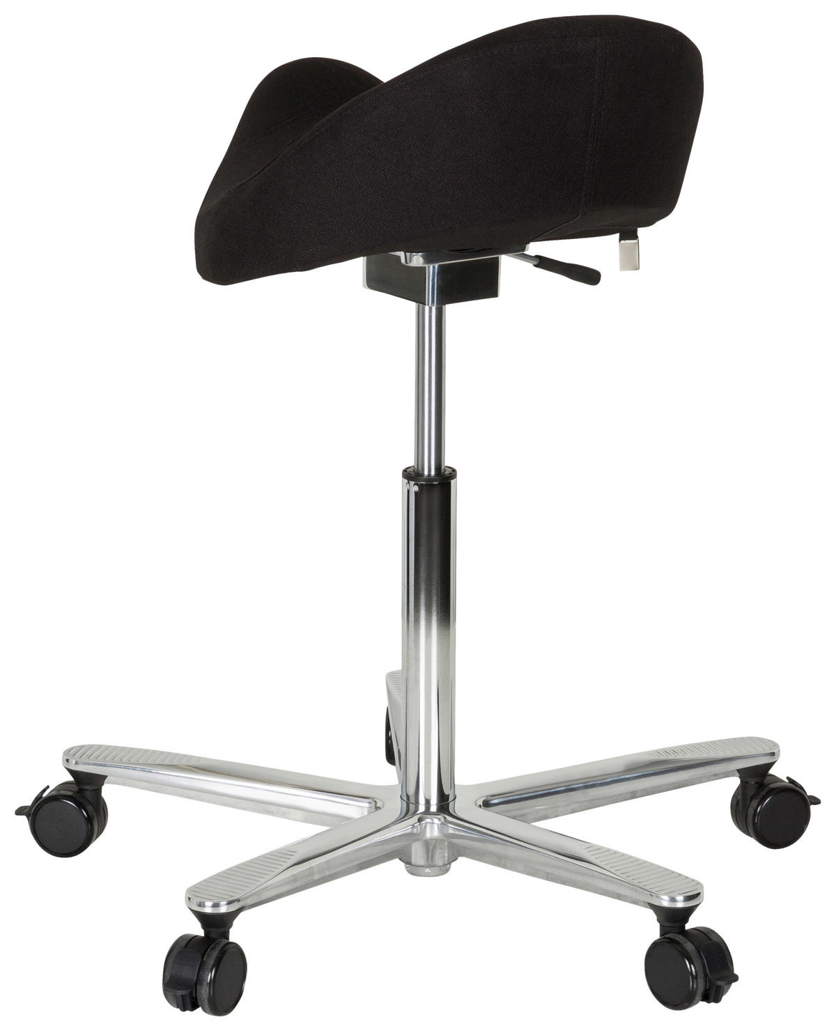 KONTORSPALL  svart  - aluminiumfärg/svart, Modern, metall/textil (83/45/50cm) - MID.YOU