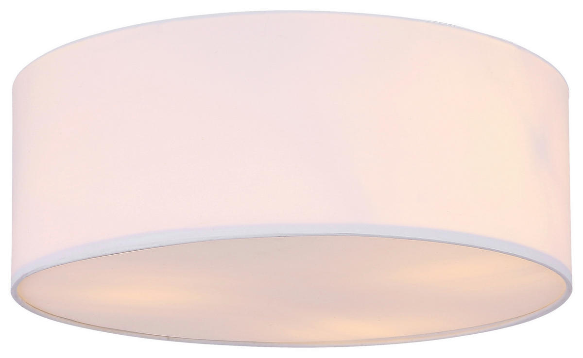 DECKENLEUCHTE  40/16,5 cm    - Weiss/Opal, Konventionell, Kunststoff/Textil (40/16,5cm)