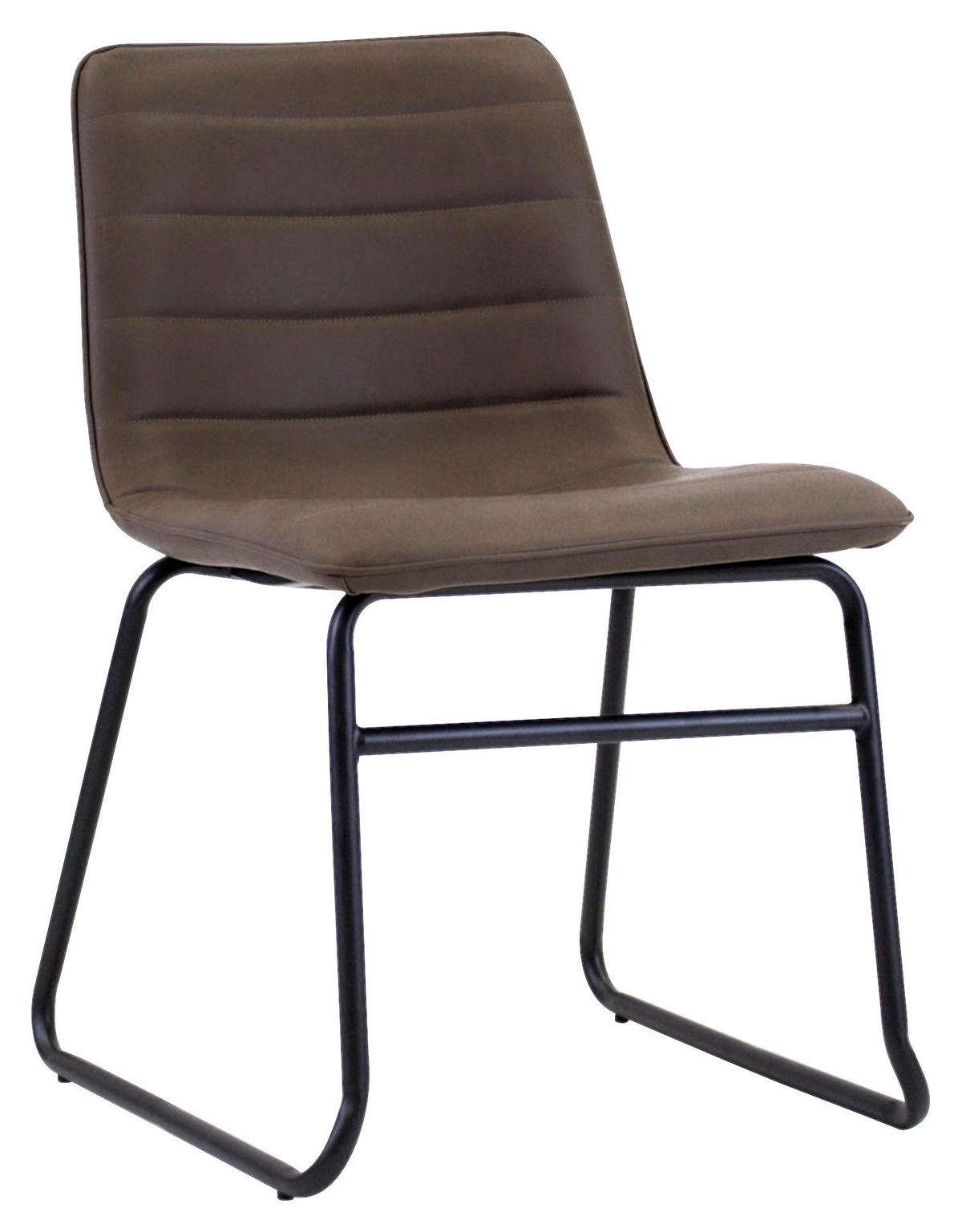 STUHL - Taupe/Schwarz, KONVENTIONELL, Kunststoff/Textil (48/77/56cm) - MID.YOU