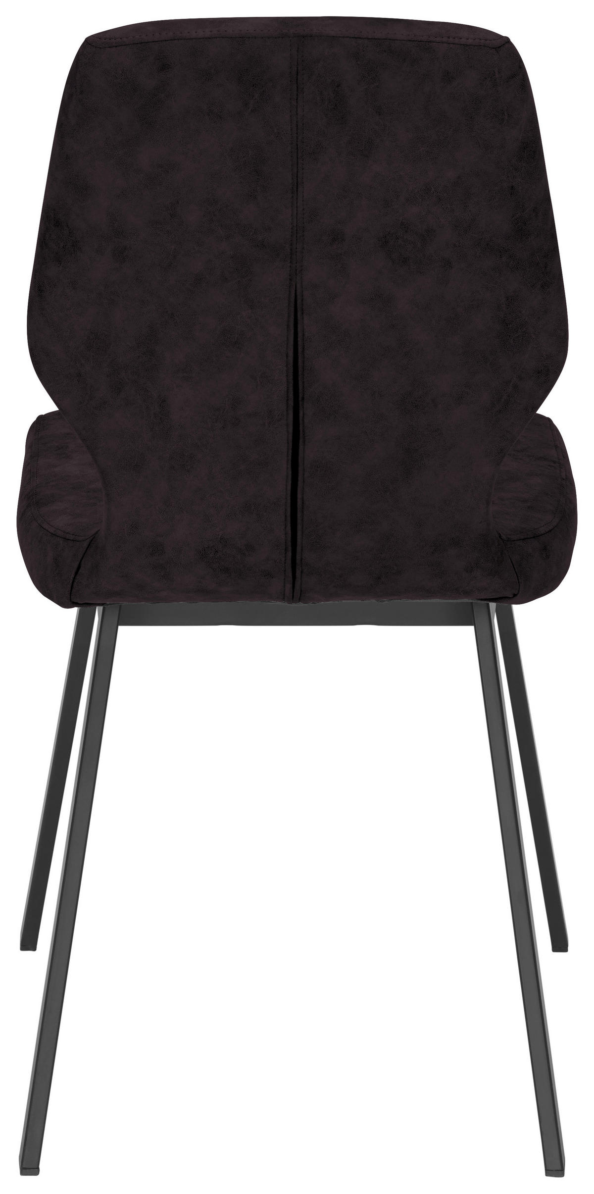STUHL  in Eisen Mikrofaser  - Anthrazit/Schwarz, Modern, Textil/Metall (46/91/61cm) - Venda
