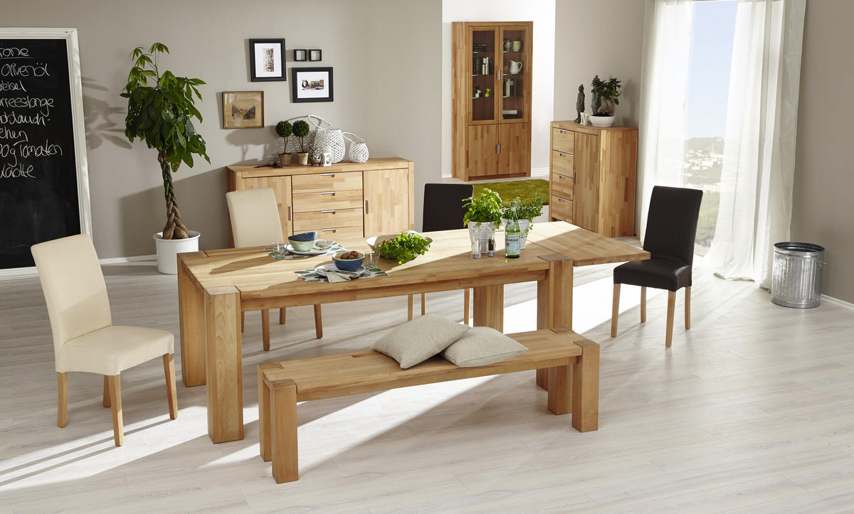 ESSTISCH Kernbuche massiv rechteckig Kernbuche  - Kernbuche, Natur, Holz (200/100/75cm) - Carryhome