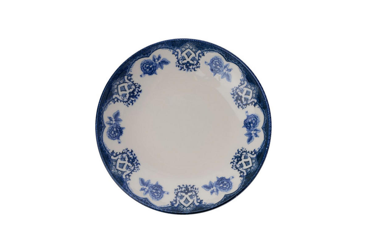 KOMBISERVICE Blau, Weiß 24-teilig 6 Personen  - Blau/Weiß, Basics, Keramik - P & B
