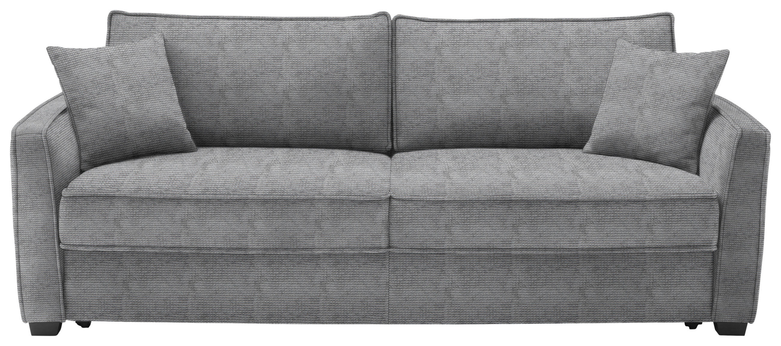 home24 Schlafsofa Dunkelgrau 240x75x110 cm