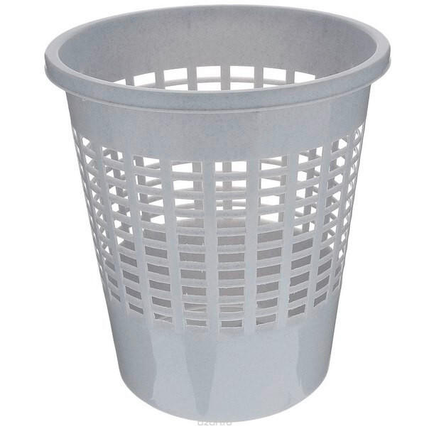 PAPÍRKOSÁR 11 l  - szürke, Basics, műanyag (27.5/27.5/29.5cm)