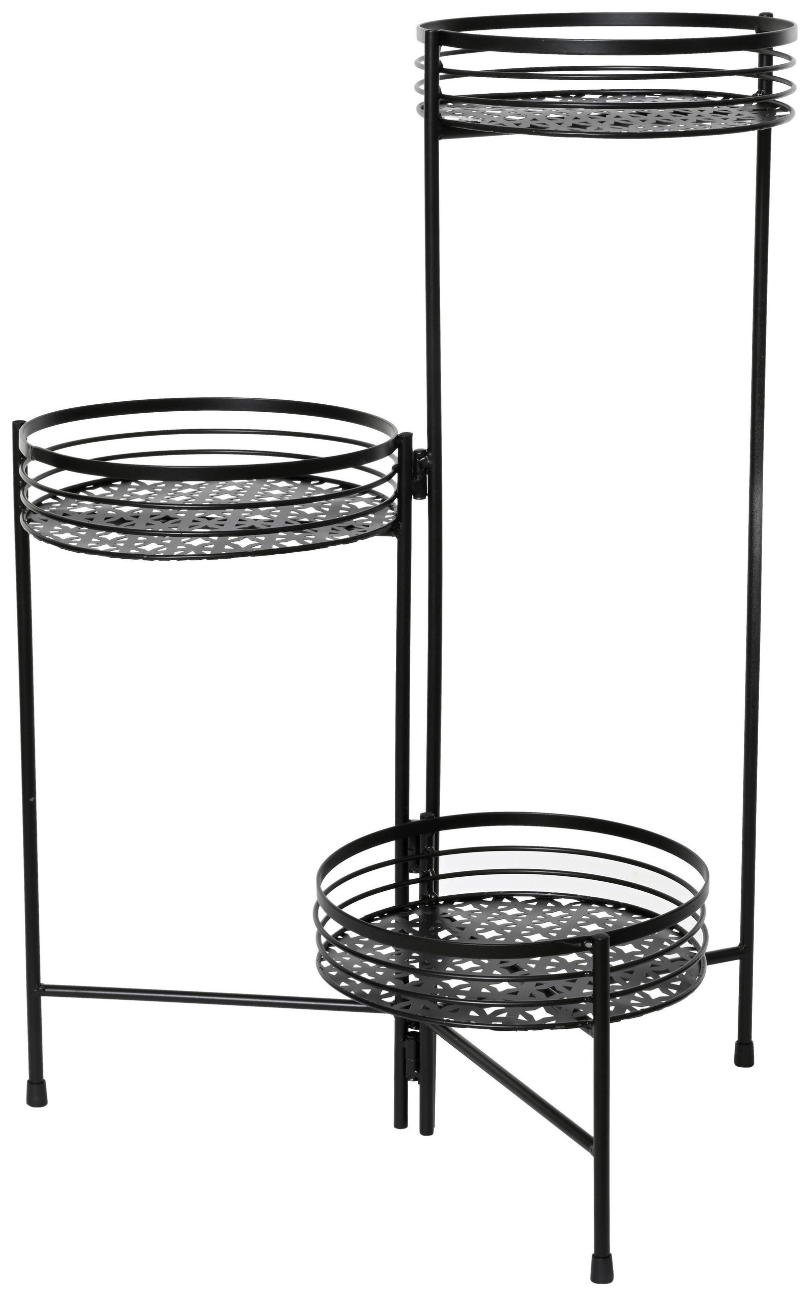 Masă Pentru Flori din metal,  42/60 cm  - negru, Basics, metal (42/60cm) - Ambia Home