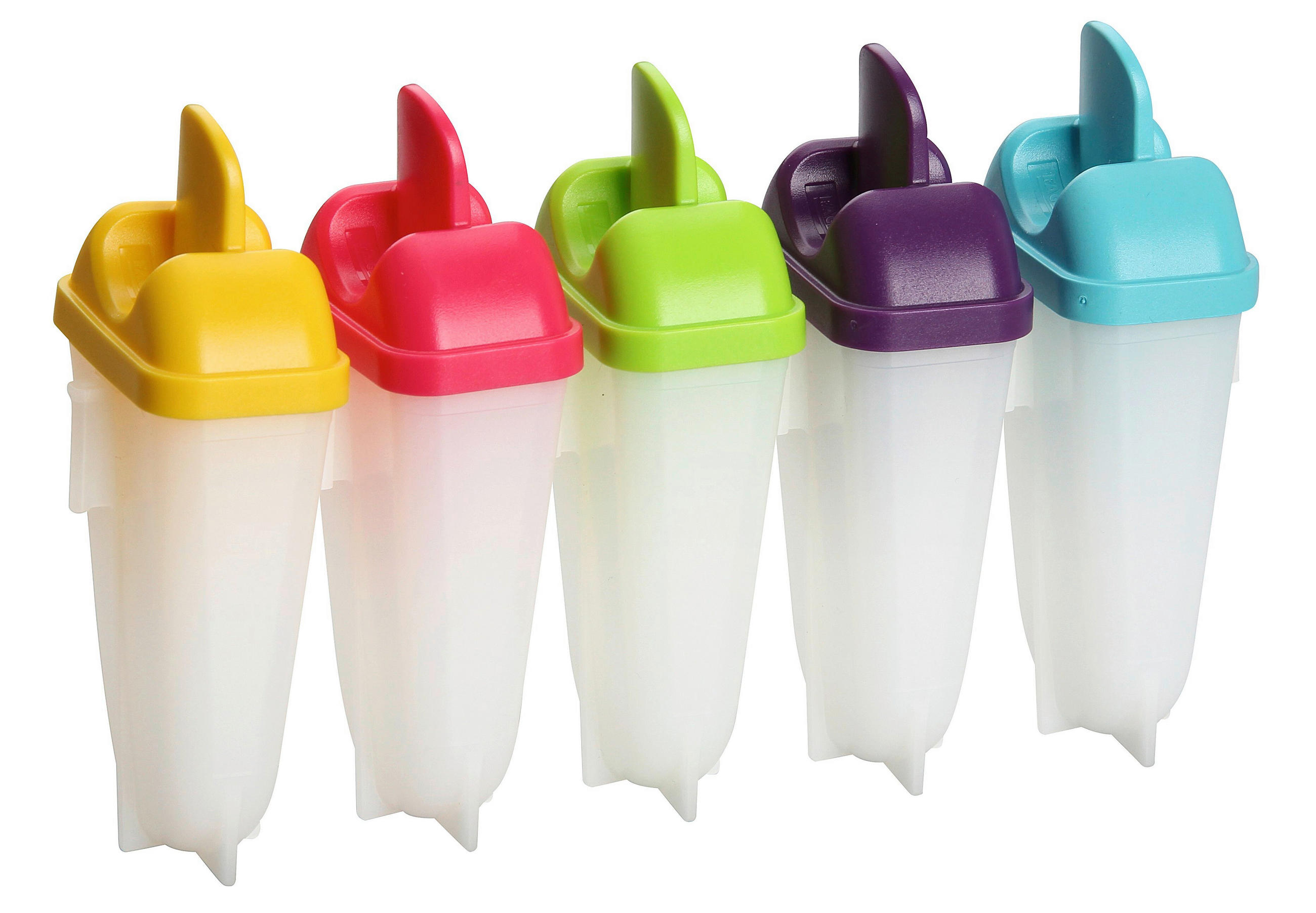 STIELEISFORMER 5-teilig  - Blau/Koralle, Basics, Kunststoff (4/5/11,5cm) - Homeware