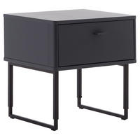 NACHTSCHRANK 54/52/45 cm  - Schieferfarben/Anthrazit, Design, Holzwerkstoff/Metall (54/52/45cm) - Schöner Wohnen