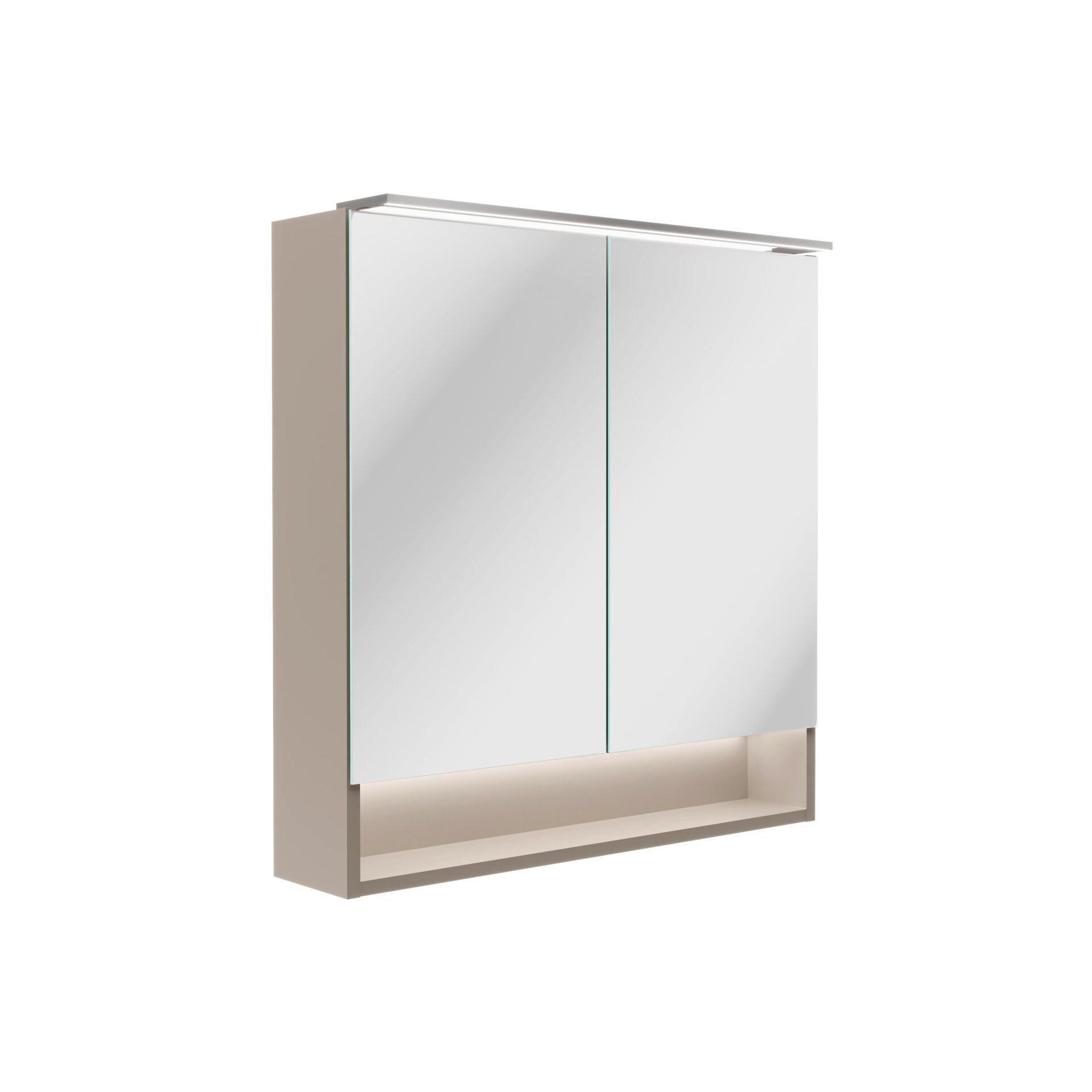 SPIEGELSCHRANK 70/71,8/15,6 cm  - Silberfarben/Grau, Basics, Glas/Holzwerkstoff (70/71,8/15,6cm) - MID.YOU