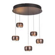LED-HÄNGELEUCHTE Itonda 52,5/180 cm   - Braun, Design, Glas/Metall (52,5/180cm) - Dieter Knoll