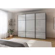 SCHWEBETÜRENSCHRANK  in Grau, Schwarz  - Schwarz/Grau, KONVENTIONELL, Glas/Holzwerkstoff (242/223/68cm) - Novel