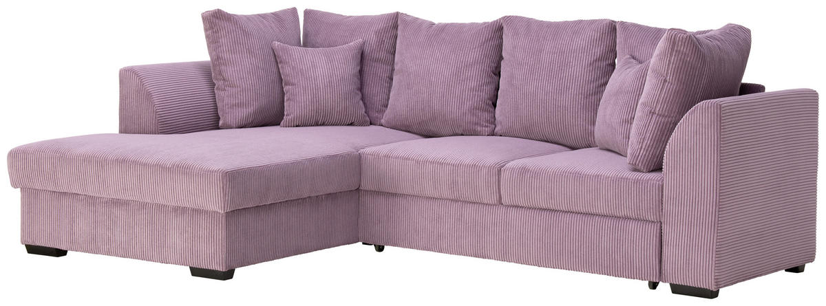 HÖRNSOFFA i manchester plommon  - plommon/svart, Design, textil/plast (174/259cm) - Livetastic