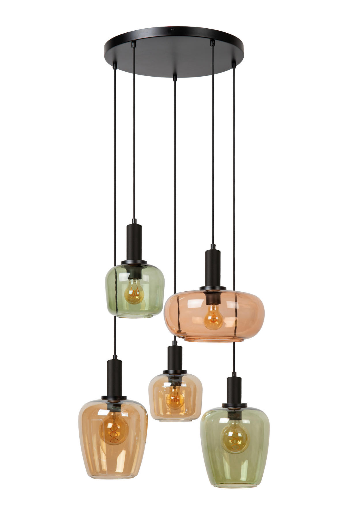 LED-PENDELLEUCHTE 65/65/174 cm  - KONVENTIONELL, Glas (65/65/174cm) - Lucide