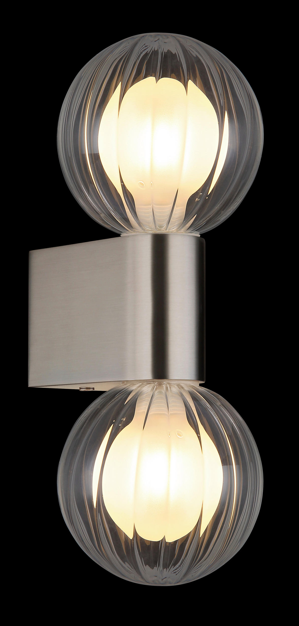 VÄGGLAMPA FÖR BADRUM 10/12/26,5 cm   - klar, Klassisk, metall/glas (10/12/26,5cm) - Globo
