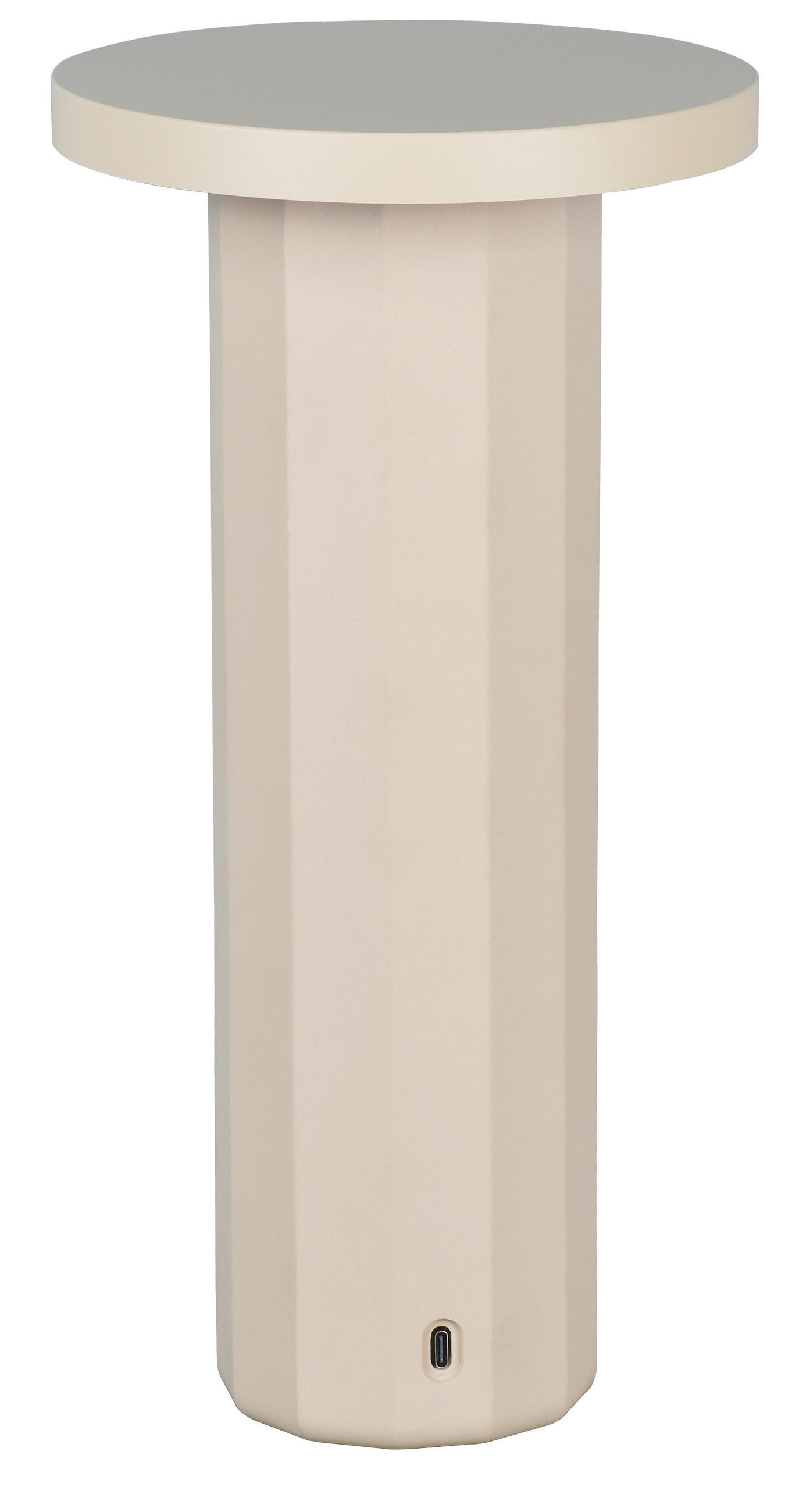 AKKU-TISCHLEUCHTE Ion 16/31,6 cm   - Sandfarben, Design, Stein/Metall (16/31,6cm) - Dieter Knoll