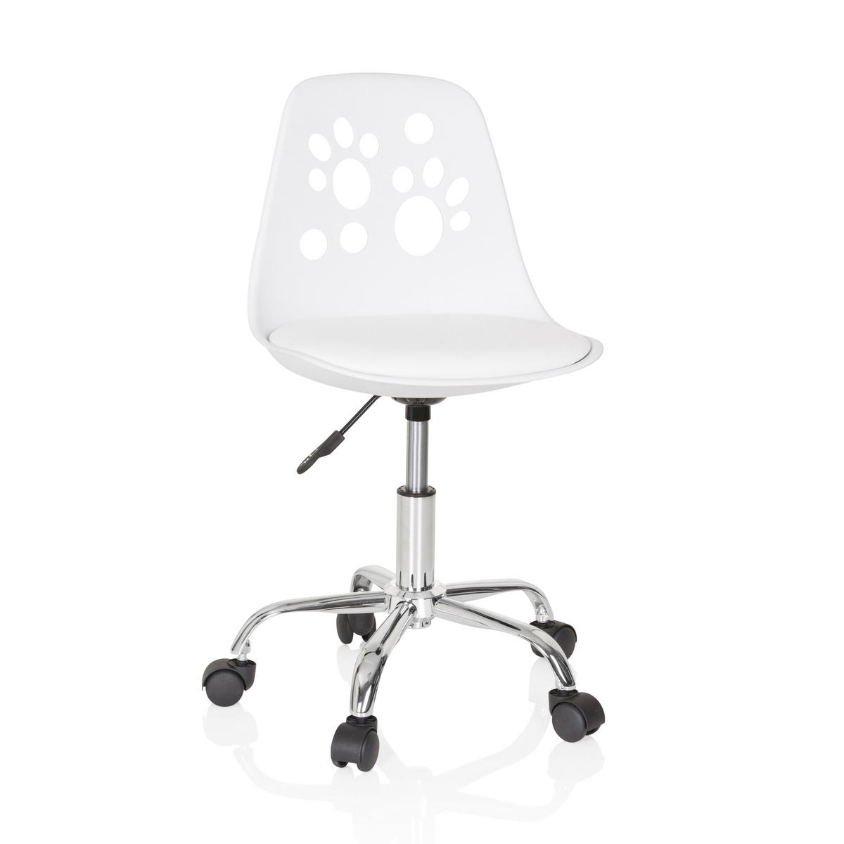 OTOČNÁ ŽIDLE PRO MLÁDEŽ, bílá - bílá, Moderní, textil/plast (40/72-82/44cm) - MID.YOU