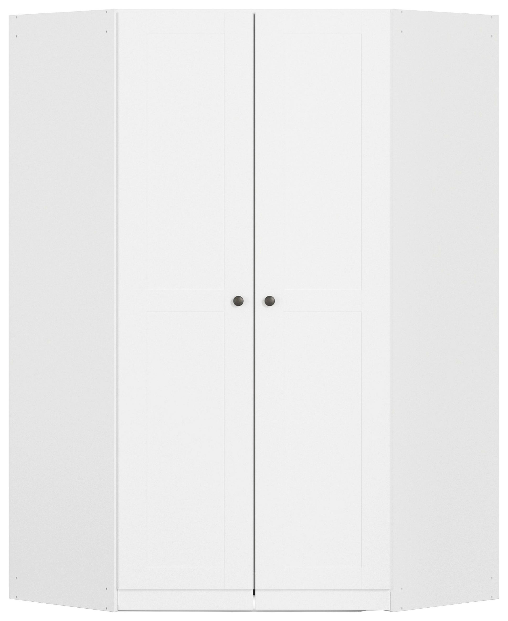 DREHTÜRENSCHRANK 117/197/54 cm,  in Weiß, 2-türig  - Schwarz/Weiß, KONVENTIONELL, Holzwerkstoff/Kunststoff (117/197/54cm) - home24