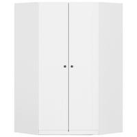 DREHTÜRENSCHRANK 117/197/54 cm,  in Weiß, 2-türig  - Schwarz/Weiß, KONVENTIONELL, Holzwerkstoff/Kunststoff (117/197/54cm) - home24