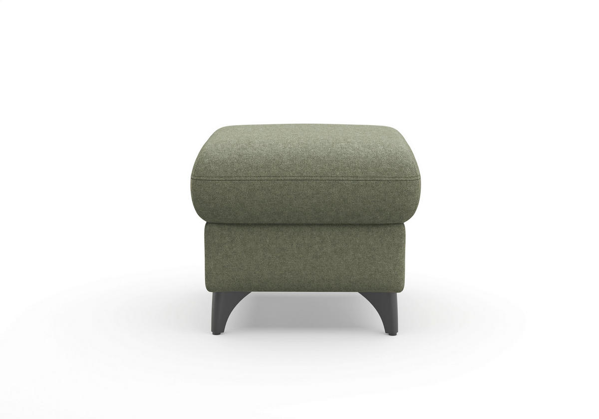 HOCKER GLENDALE E Flachgewebe Olivgrün  - Schwarz/Olivgrün, KONVENTIONELL, Textil/Metall (58/48/58cm) - Sit & More