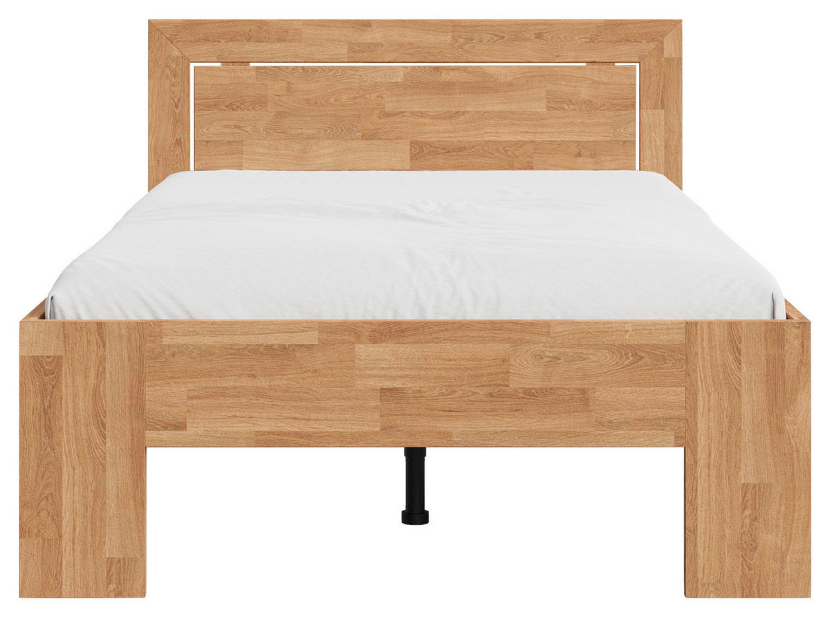 BETT YES Eiche massiv 120/200 cm Eichefarben  - Eichefarben, Natur, Holz (120/200cm) - Linea Natura