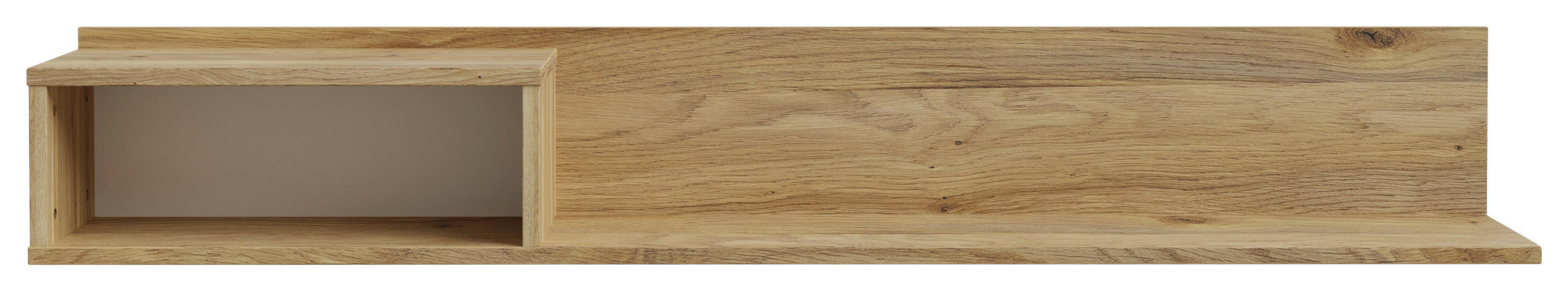 STENSKA POLICA - naravne barve/peščene barve, Moderno, leseni material (184,2/29,6/27,1cm) - Hom`in