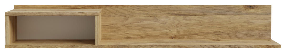 STENSKA POLICA - naravne barve/peščene barve, Moderno, leseni material (184,2/29,6/27,1cm) - Hom`in