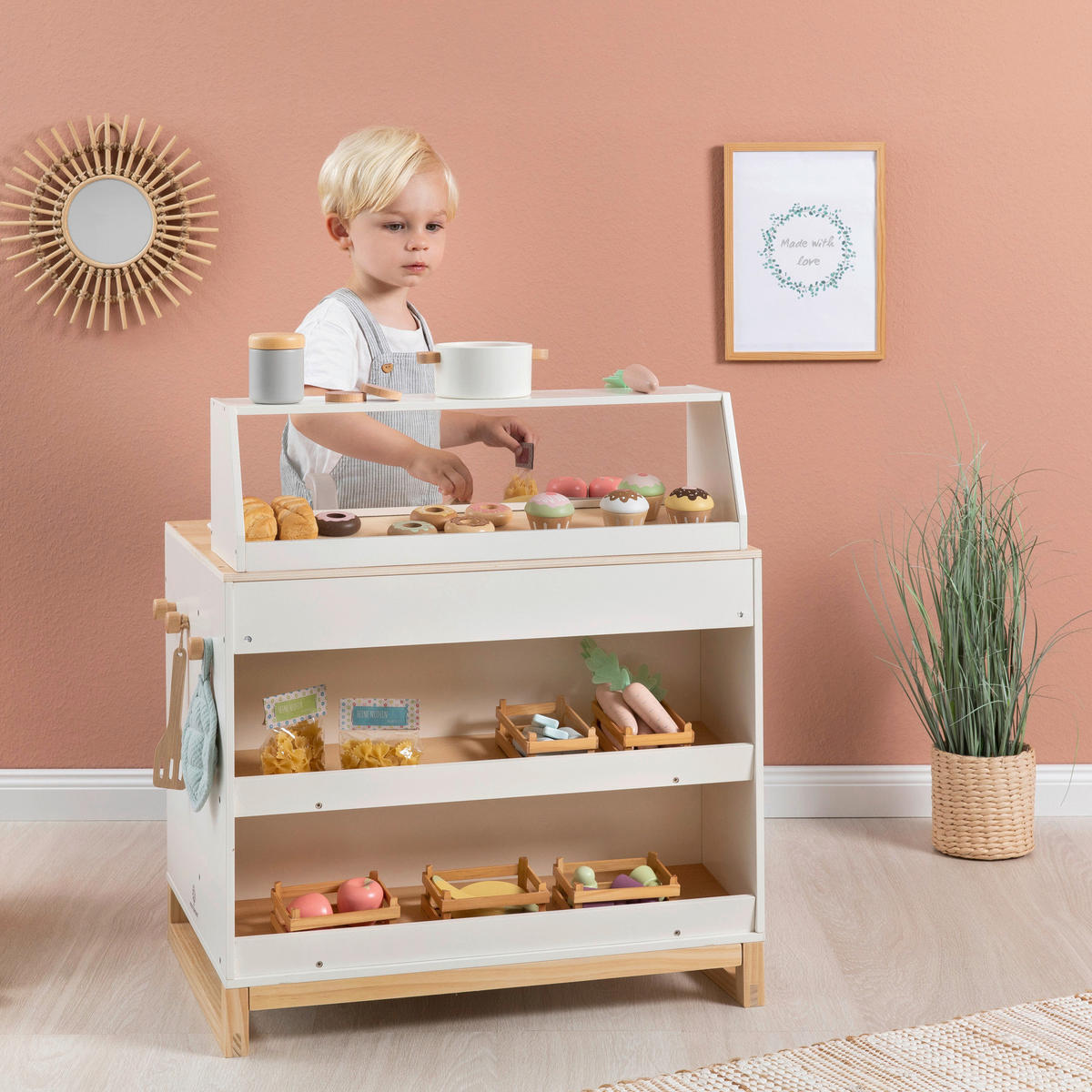 KINDERKÜCHE PRUNUS  - Naturfarben/Weiß, Basics, Holz/Holzwerkstoff (62/46/67cm) - MUSTERKIND