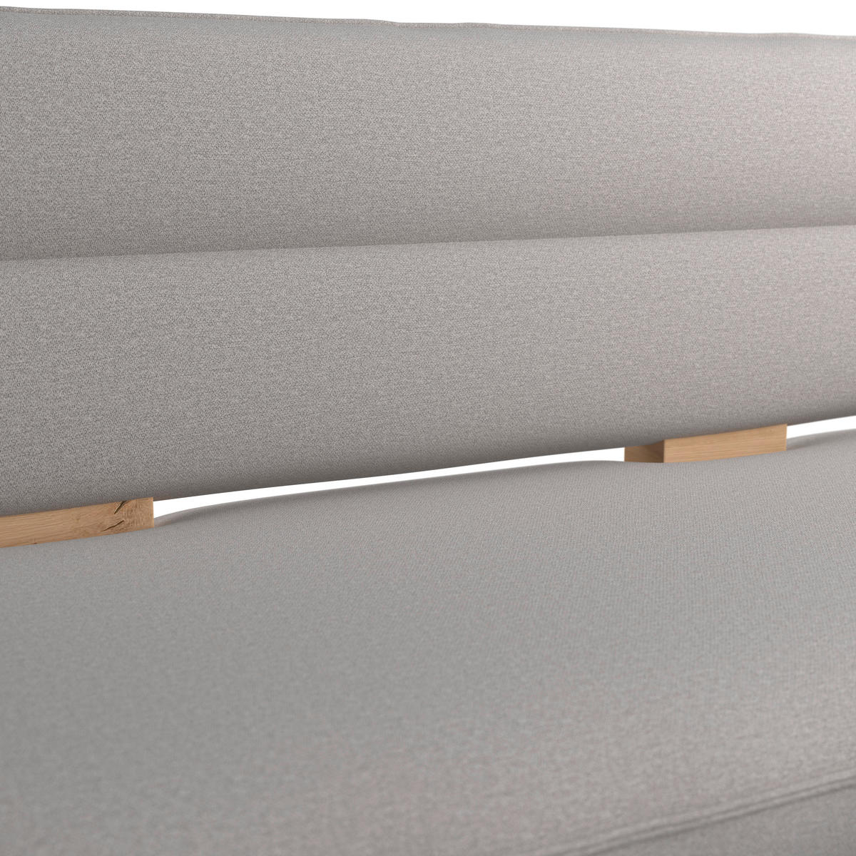 ECKBANK 192/170 cm Webstoff Hellgrau Eiche Sperrholz   - Eichefarben/Hellgrau, KONVENTIONELL, Holz/Textil (192/170cm) - Livetastic