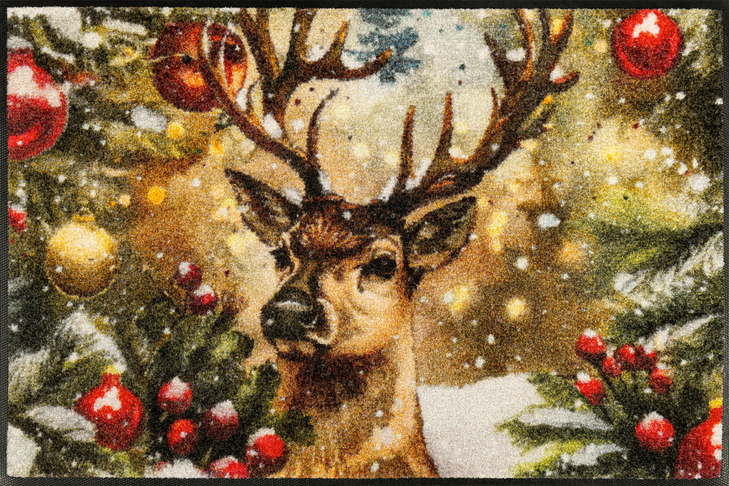 FUßMATTE 50/75 cm Festive Spirit  - Multicolor, Basics, Kunststoff/Textil (50/75cm) - wash+dry