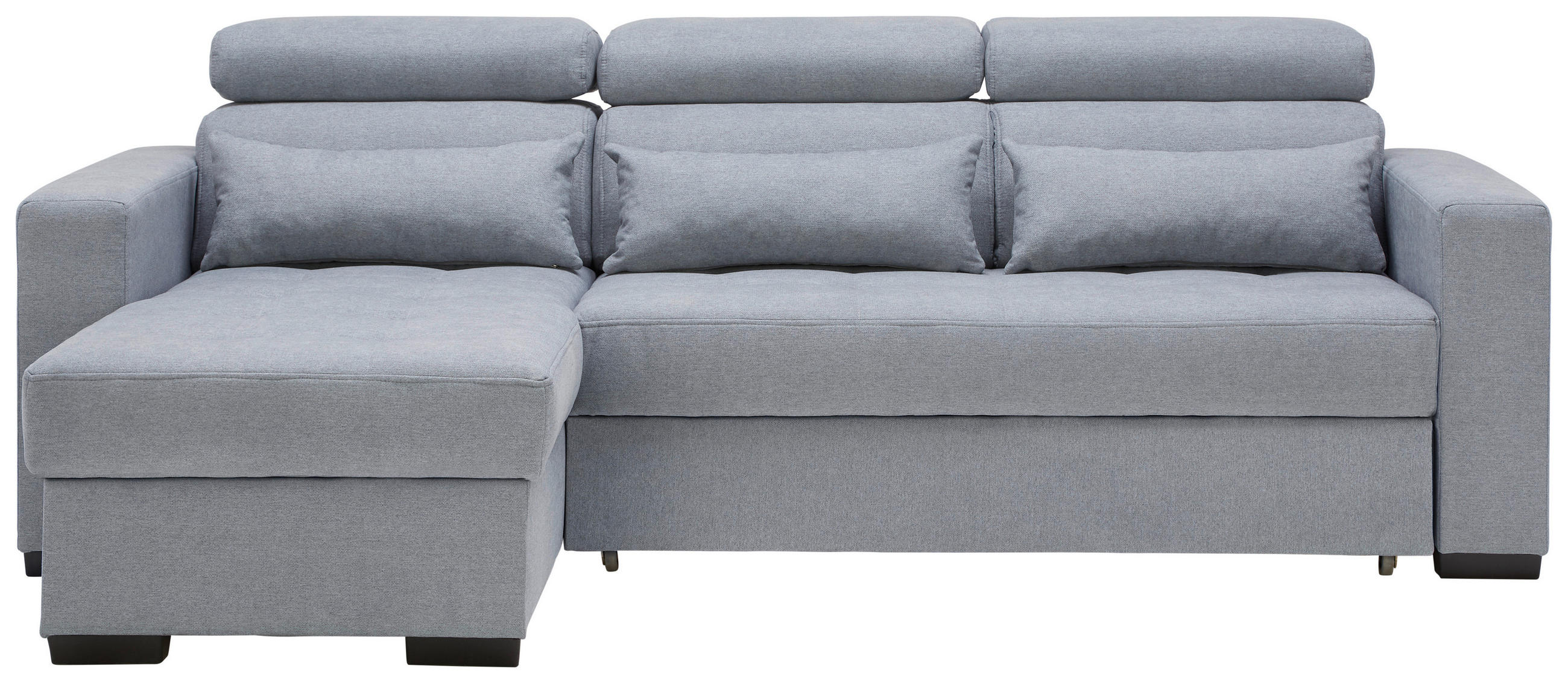 ROHOVÁ SEDAČKA, textil, modrošedá - černá/modrošedá, Design, textil/plast (179/240cm) - Carryhome