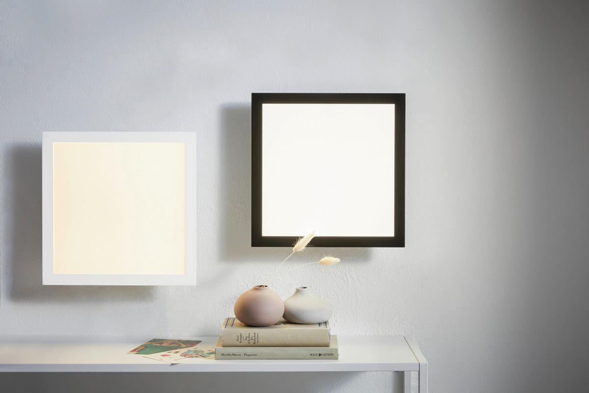 LED PANEL, 30/30/4,5 cm - bílá, Konvenční, kov/plast (30/30/4,5cm) - Novel