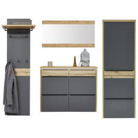 GARDEROBE 4-teilig  in 270/200/32 cm  - Eichefarben/Grau, Design, Holz/Holzwerkstoff (270/200/32cm) - Dieter Knoll