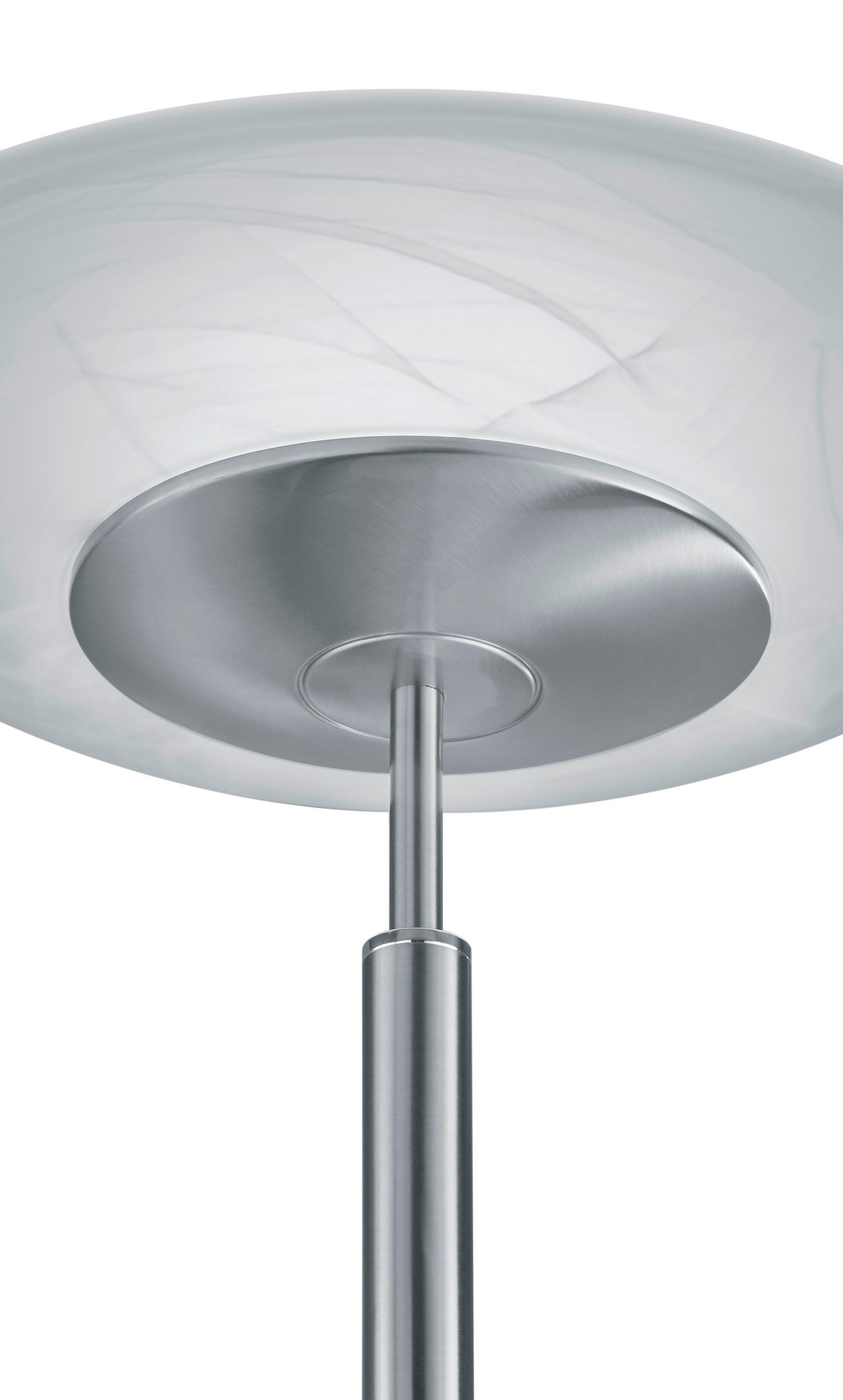 LED-STEHLEUCHTE 20/182 cm    - Weiß/Nickelfarben, Design, Glas/Metall (20/182cm) - Hell