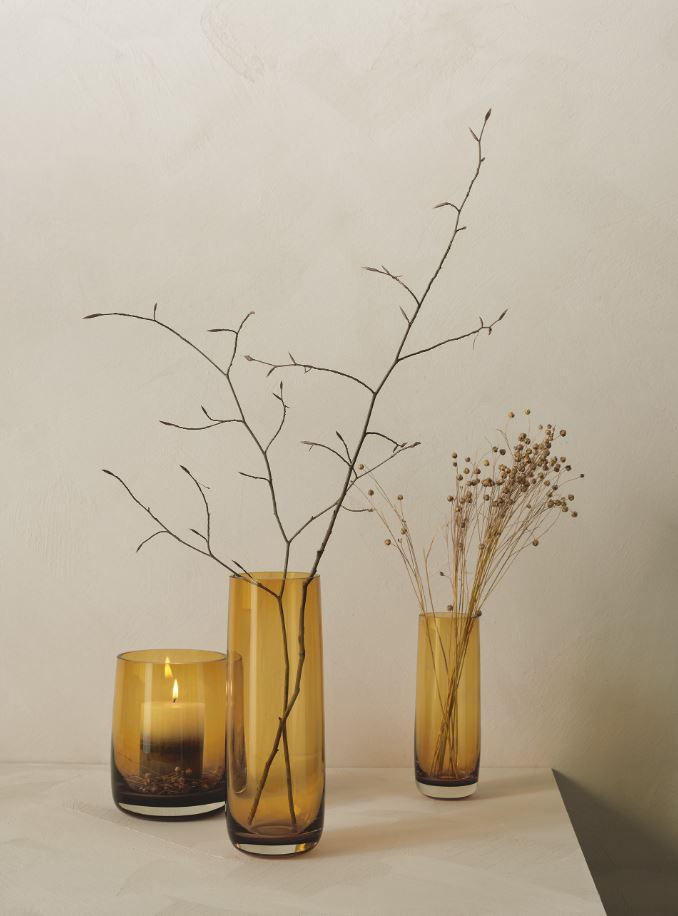 VÁZA, sklo, 29 cm - hnedá, Basics, sklo (10,5/29cm) - ASA