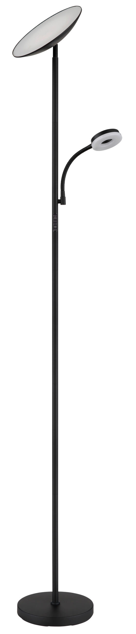 LED-DECKENFLUTER - Weiss/Schwarz, Design, Kunststoff/Metall (25/179cm) - Globo