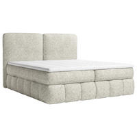 BOXBETT 140/200 cm,  in Naturfarben, Bettkasten, Topper, Matratzen, H3 = fest  - Schwarz/Naturfarben, KONVENTIONELL, Kunststoff/Textil (140/200cm) - Carryhome
