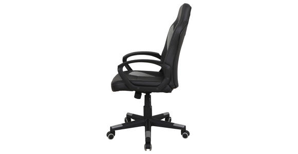 GAMINGSTUHL in Lederlook, Netzbespannung Schwarz, Hellgrau - Hellgrau/Schwarz, MODERN, Kunststoff/Textil (56/104-113/64cm) - Carryhome