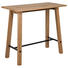 BARTISCH Eiche furniert, massiv rechteckig Eichefarben, Schwarz - Eichefarben/Schwarz, Design, Holz/Metall (120/60/105cm) - Carryhome