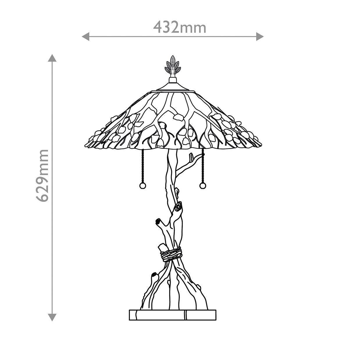 TISCHLEUCHTE - Dunkelbraun/Multicolor, Konventionell, Glas/Metall (62,9/43,2cm) - Elstead Lighting