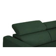 ECKSOFA in Struktur Grün  280/205 cm  - Schwarz/Grün, Design, Textil/Metall (280/205cm) - Xora